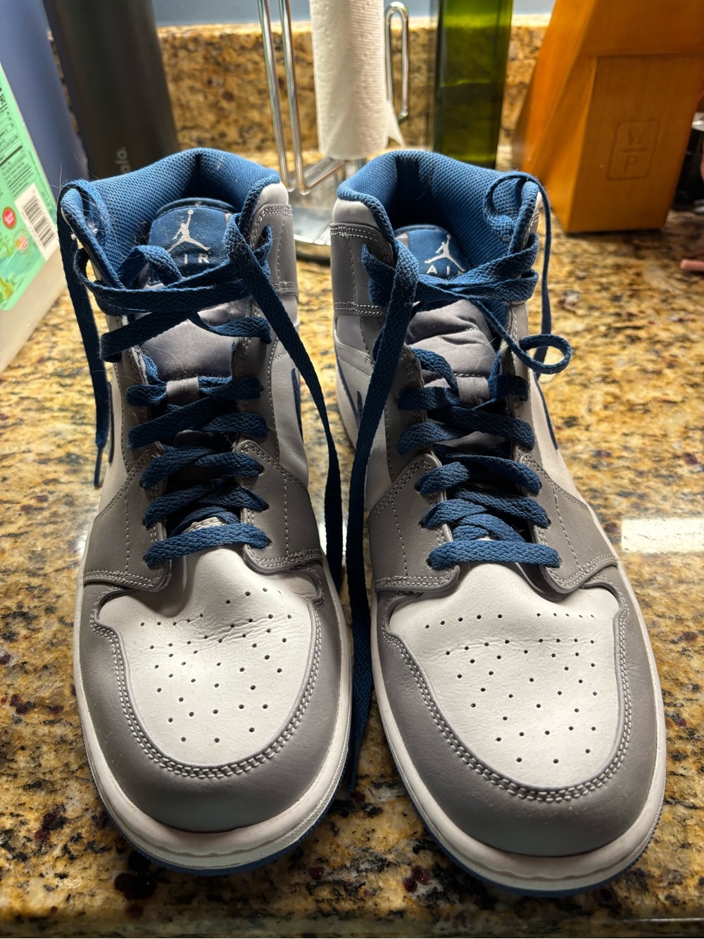 Jordan High-Top Sneakers in Grey and Navy